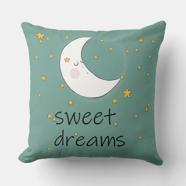 Cojín Decorativo Dulces sueños Luna Durmiente (Anverso)