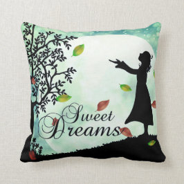 Cojín Decorativo Dulces sueños Luna y árboles