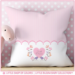 Cojín Decorativo Dulces Sueños Personalizados Floral Bebé Niña