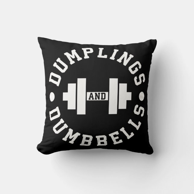 Cojín Decorativo Dumplings and Dumbbels - Bulking - Novedad diverti (Anverso)