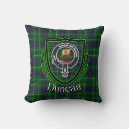 Cojín Decorativo Duncan Scottish Clan Tartan and Crest