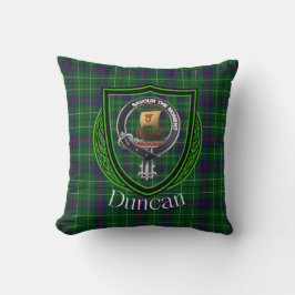 Cojín Decorativo Duncan Scottish Clan Tartán y Escudo