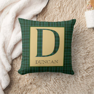 Cojín decorativo Duncan Tartan Monogram D
