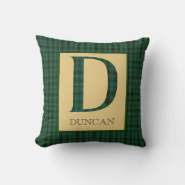 Cojín decorativo Duncan Tartan Monogram D