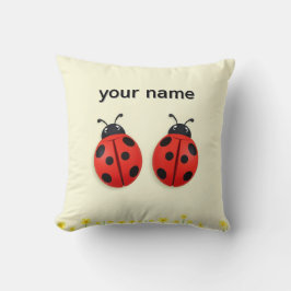 Cojín Decorativo 🐞Dúo de Mariquita Soleada para Decoración de Hoga