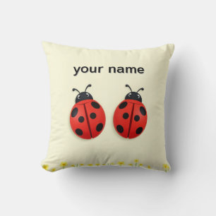 Cojín Decorativo 🐞Dúo de Mariquita Soleada para Decoración de Hoga