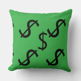 Cojín Decorativo Duo Tone Dólar $igno Verde Rojo