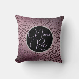 Cojín Decorativo Dusky Violet Leopard personalizado