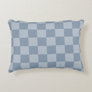 Cojín Decorativo Dusty Blue Checkerboard