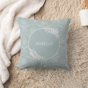 Cojín Decorativo Dusty Blue Elegant Damask