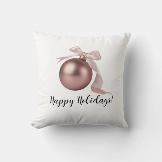 COJÍN DECORATIVO DUSTY ROSE HOLIDAY ORNAMENT THROW PILLOW