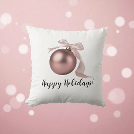 COJÍN DECORATIVO DUSTY ROSE HOLIDAY ORNAMENT THROW PILLOW