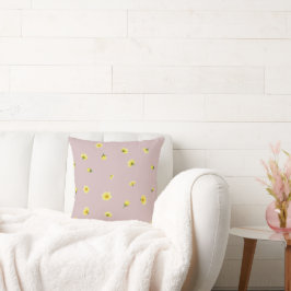 Cojín Decorativo Dusty Rose Japanese Winter Cosmos Floral Pattern