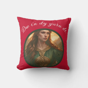 Cojín Decorativo Dwynwen La Santa Patrona De Los Amantes Cortada v2