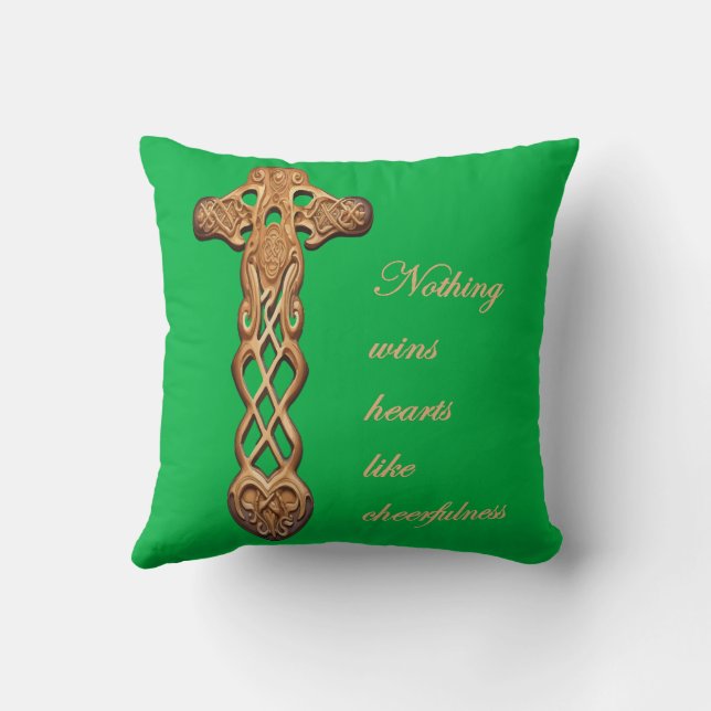 Cojín Decorativo Dwynwen Nothing Wins Hearts Like Cheerfulness  (Reverso)