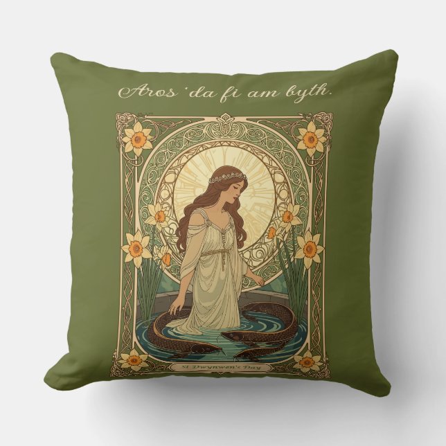 Cojín Decorativo Dwynwen's Well And Sacred Fish (Anverso)