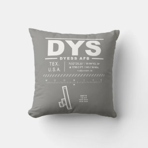 Cojín Decorativo Dyess AFB Base Aérea DYS