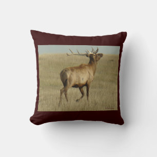 Cojín Decorativo E35 Alce Toro Hierba en Cuernos