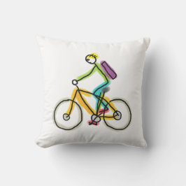 Cojín Decorativo E-Bike Stickman