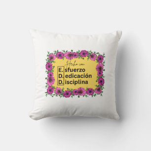 Cojín Decorativo E.D.D. Esfuerzo, Dedicación, Pillow Disciplina