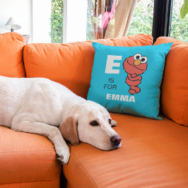Cojín Decorativo E es para Elmo | Añadir su nombre