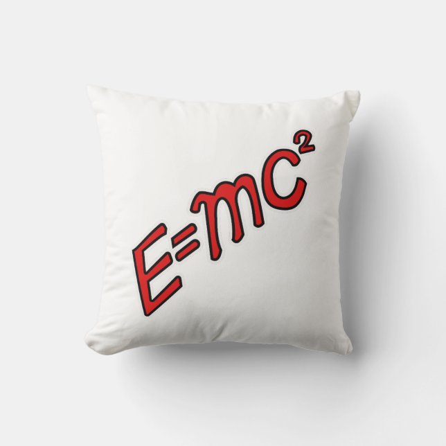 Cojín Decorativo E = mc² – Modo Genial Activado (Anverso)