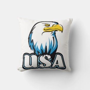 Cojín Decorativo Eagle Bald de Estados Unidos (edición limitada azu