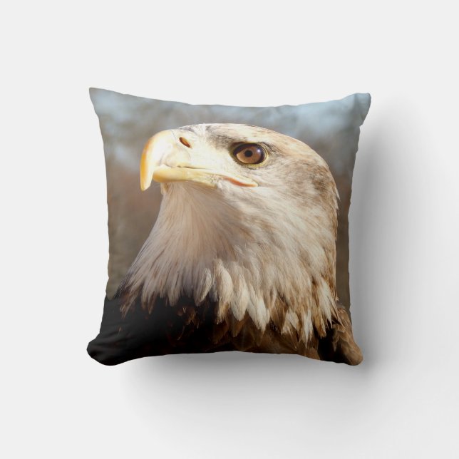 Cojín Decorativo Eagle calvo americano orgulloso (Anverso)