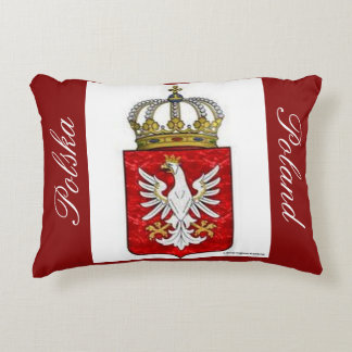 COJÍN DECORATIVO EAGLE POLACO CON LA CORONA Y EL ESCUDO