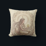 Cojín Decorativo Earth Priestess<br><div class="desc">The Earth Priestess represents grounding, stability, and the nurturing wisdom of the natural world. Surrounded by flowing roots, botanical elements, and sacred geometry, she holds the glowing essence of life — symbolizing growth, abundance, and deep connection to the earth. This mystical artwork reflects the steady strength of the earth element...</div>