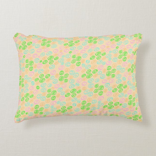 Cojín Decorativo Earth Tone Swirl Pattern (Anverso)