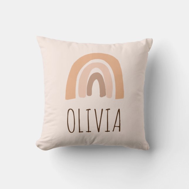 Cojín Decorativo Earthy Pastel Rainbow Chica Birthday Gift (Anverso)