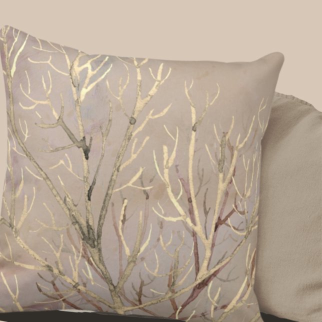Cojín Decorativo Earthy Tree Branches Cream & Tan (Subido por el creador)