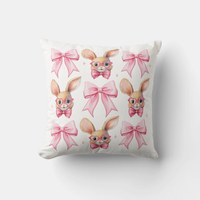 Cojín Decorativo Easter Bunny Coquette Bow (Anverso)