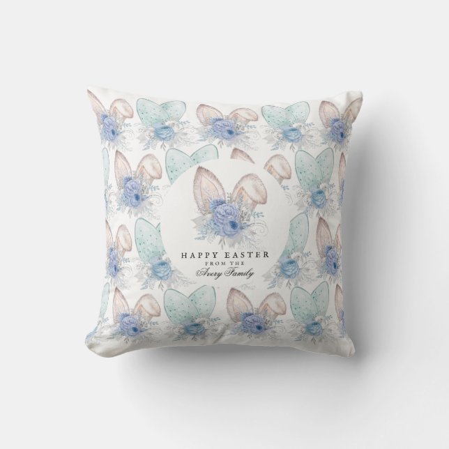 Cojín Decorativo Easter Bunny Ears Personalizado (Anverso)