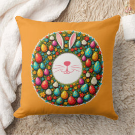 Cojín Decorativo Easter Bunny Wreath – Cute Style almofada