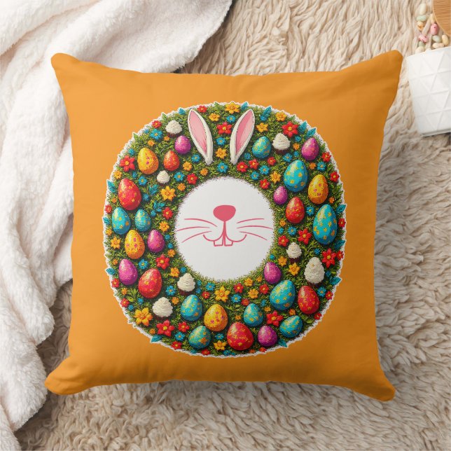 Cojín Decorativo Easter Bunny Wreath – Cute Style almofada (Manta)