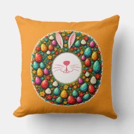 Cojín Decorativo Easter Bunny Wreath – Cute Style almofada