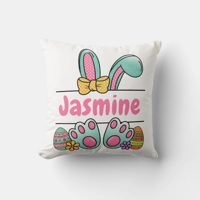 Cojín Decorativo Easter Eggs Bunny Name (Anverso)