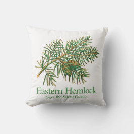 Cojín Decorativo Eastern Hemlock Botanical Branch Throw Pillow