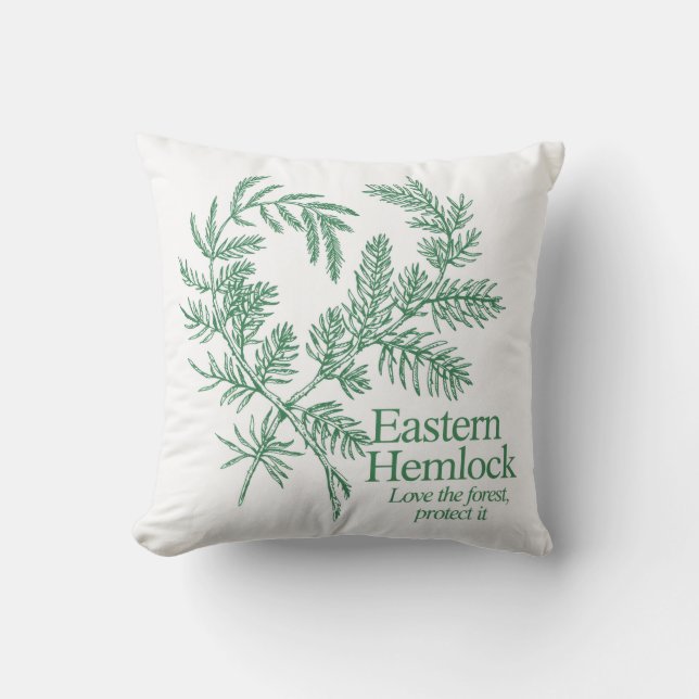 Cojín Decorativo Eastern Hemlock Love the Forest Throw Pillow (Anverso)