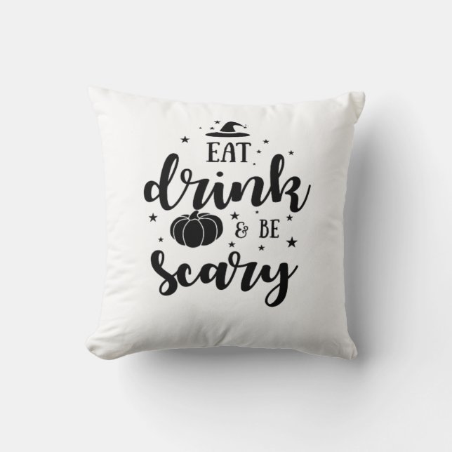 Cojín Decorativo Eat Drink And Be Scary Halloween (Anverso)
