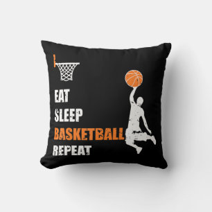 Cojín Decorativo Eat Sleep Basketball Repetir a los niños de balonc