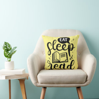 Cojín Decorativo Eat Sleep Read Book Lover