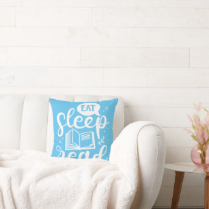 Cojín Decorativo Eat Sleep Read Book Lover