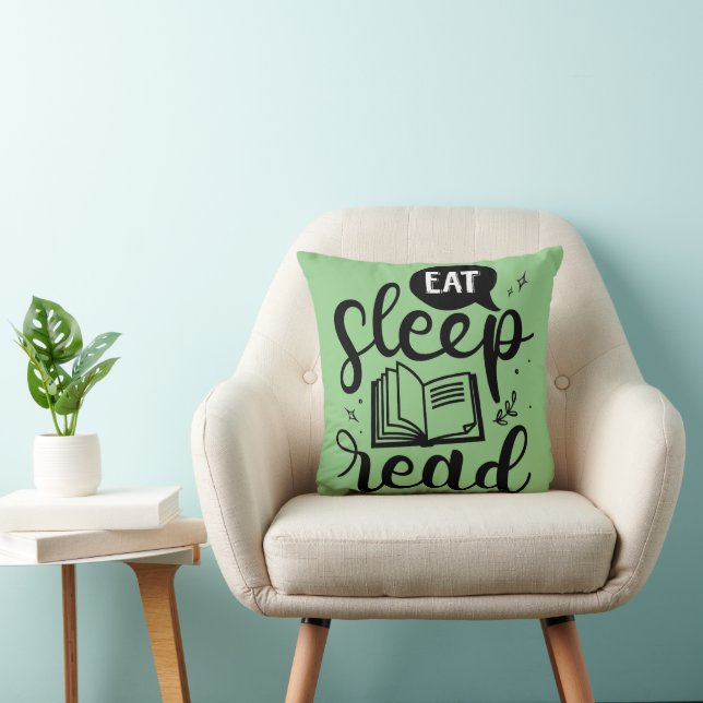 Cojín Decorativo Eat Sleep Read Book Lover (Silla)
