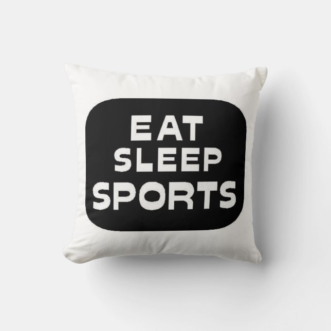 Cojín Decorativo Eat Sleep Sports (Anverso)