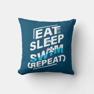 Cojín Decorativo Eat Sleep Swim