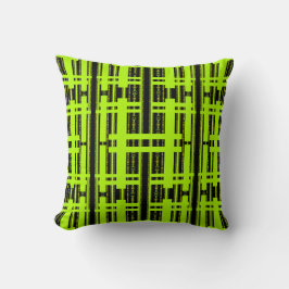 Cojín Decorativo Ébano Lima Moderno Africano Negro y Verde Geométri