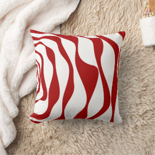 Cojín Decorativo Ebb y Flow 4 en rojo y blanco